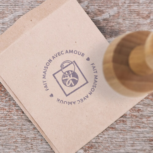 Tampon personnalisé en bois